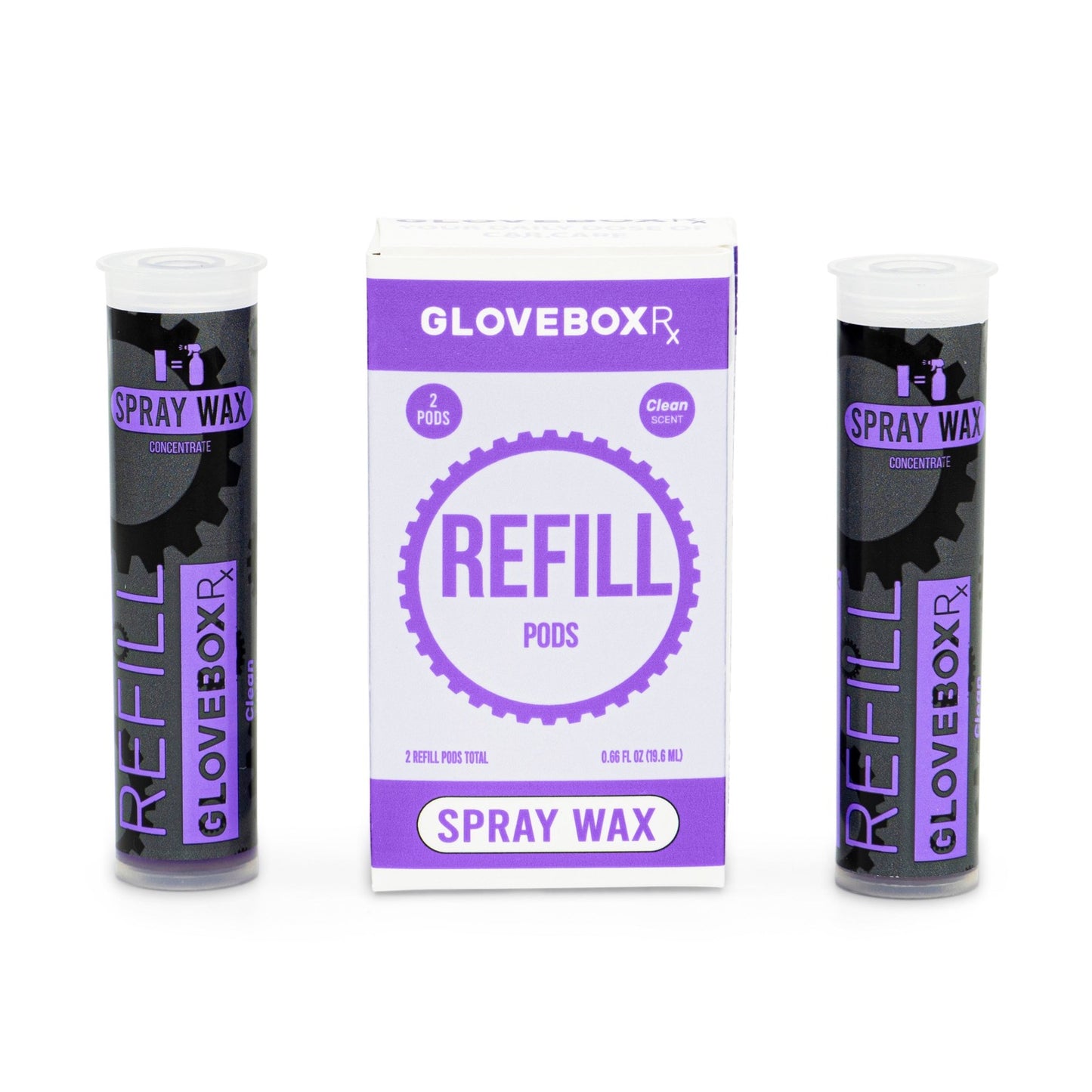 Spray wax refill cartridges